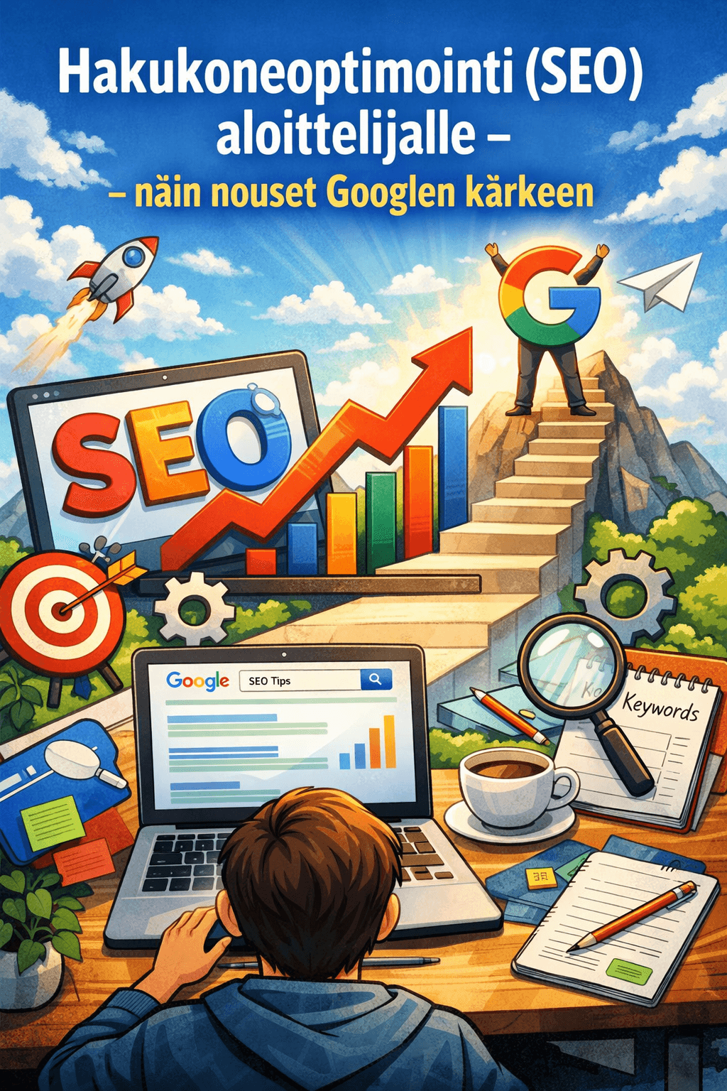 Hakukoneoptimointi (SEO) aloittelijalle – näin nouset Googlen kärkeen