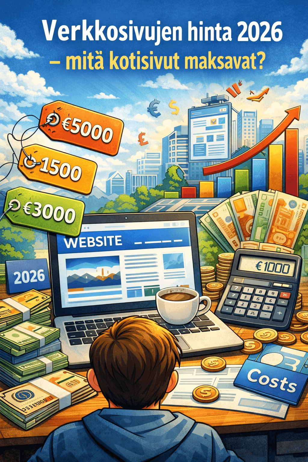 Verkkosivujen hinta 2026 – mitä kotisivut maksavat?